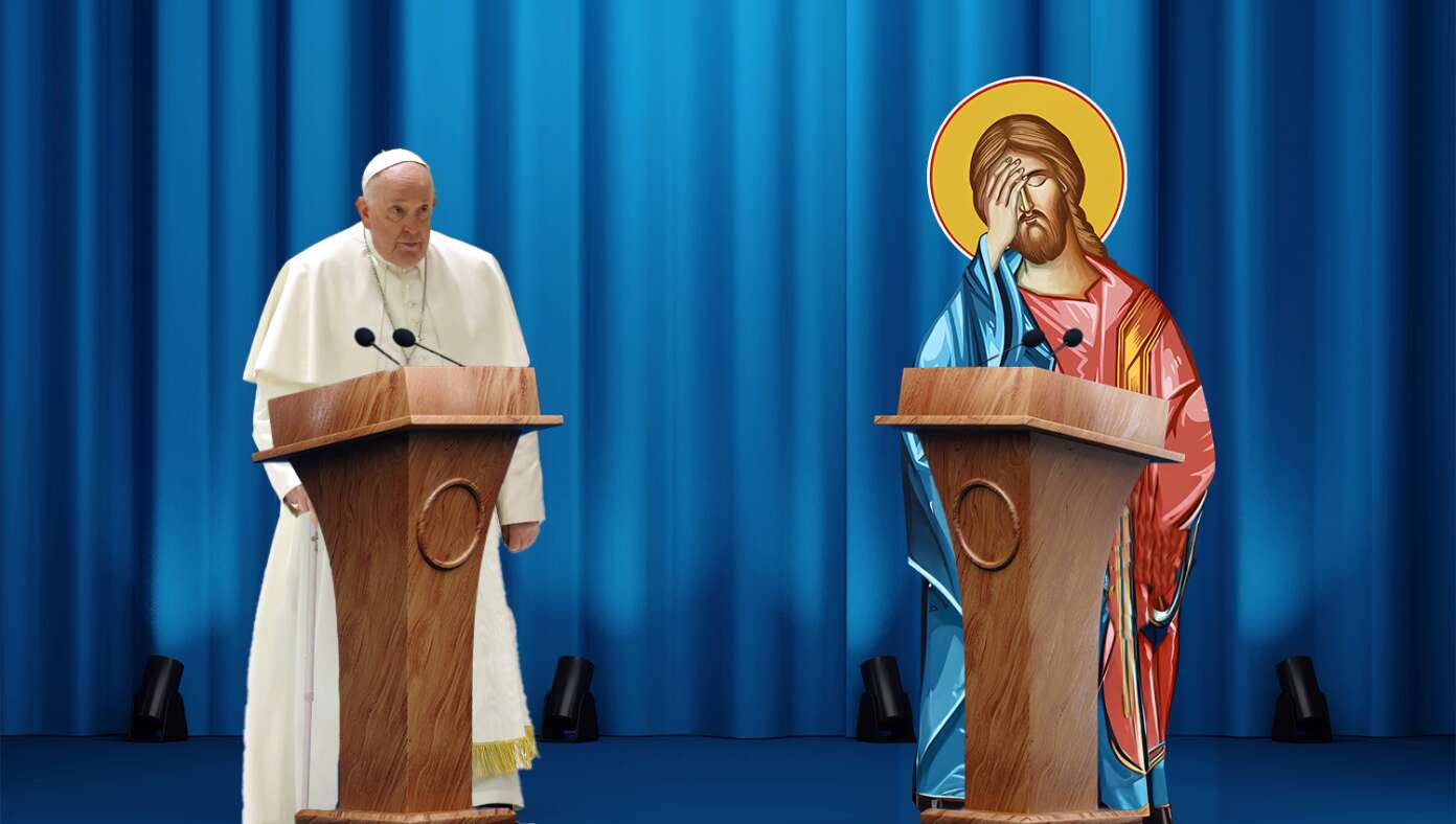 Pope Challenges Jesus To Debate