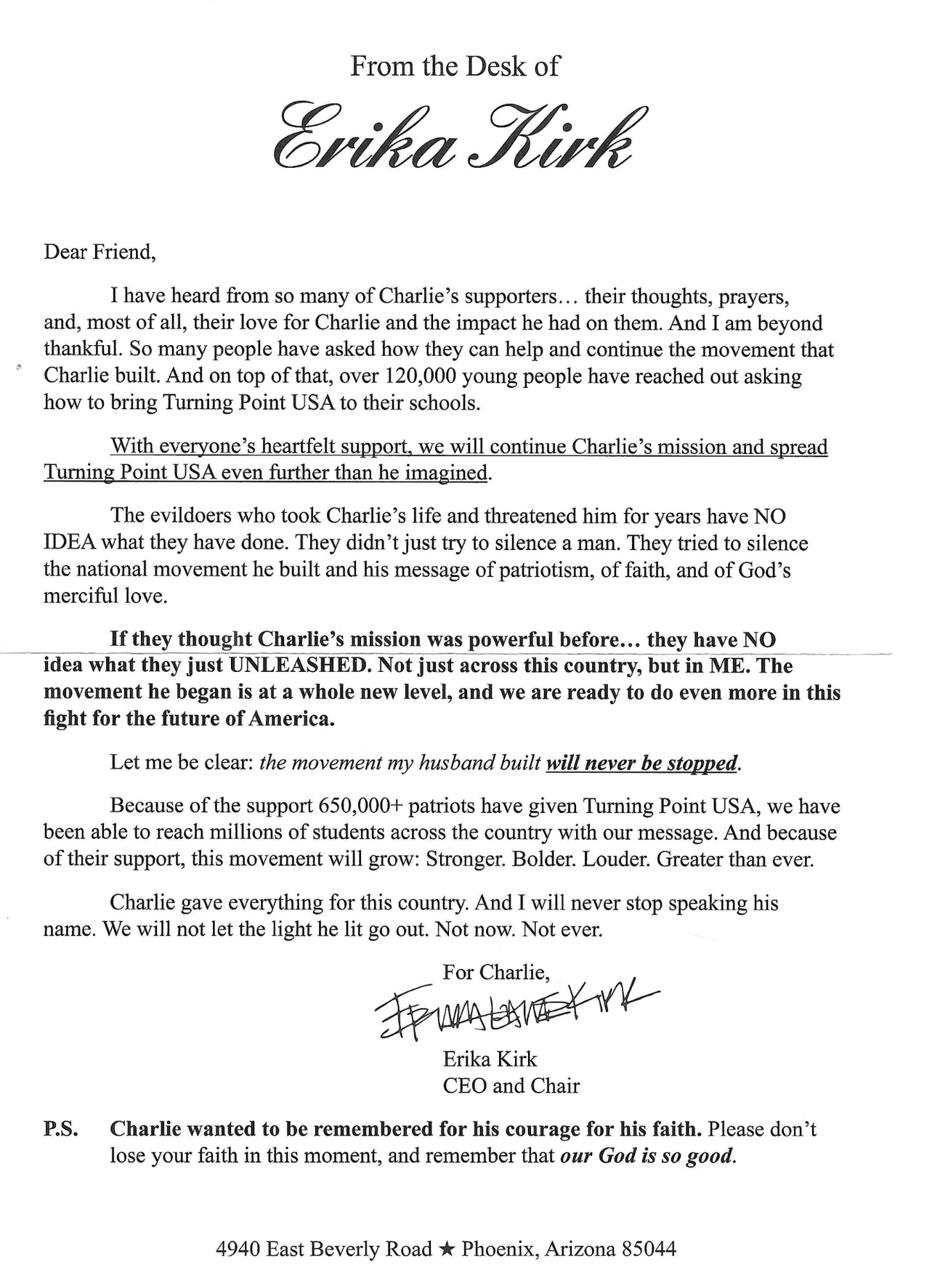 The New Erika Kirk Turning Point