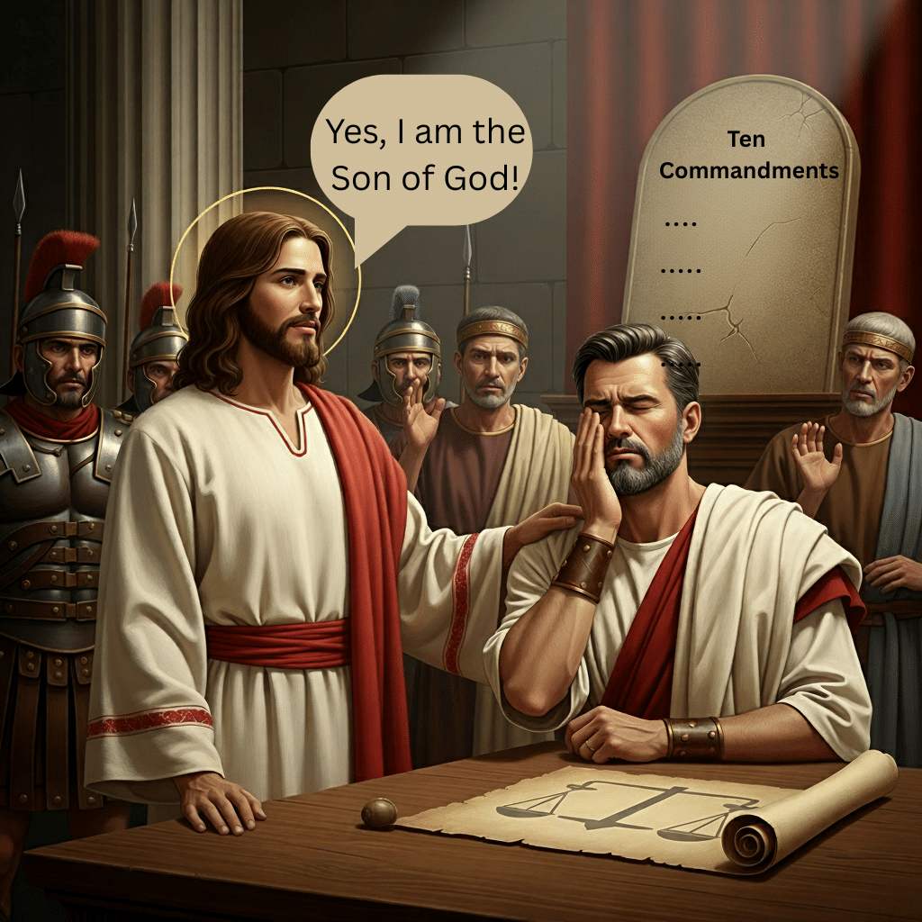 Jesus's Defense Lawyer Facepalms As Client Says...