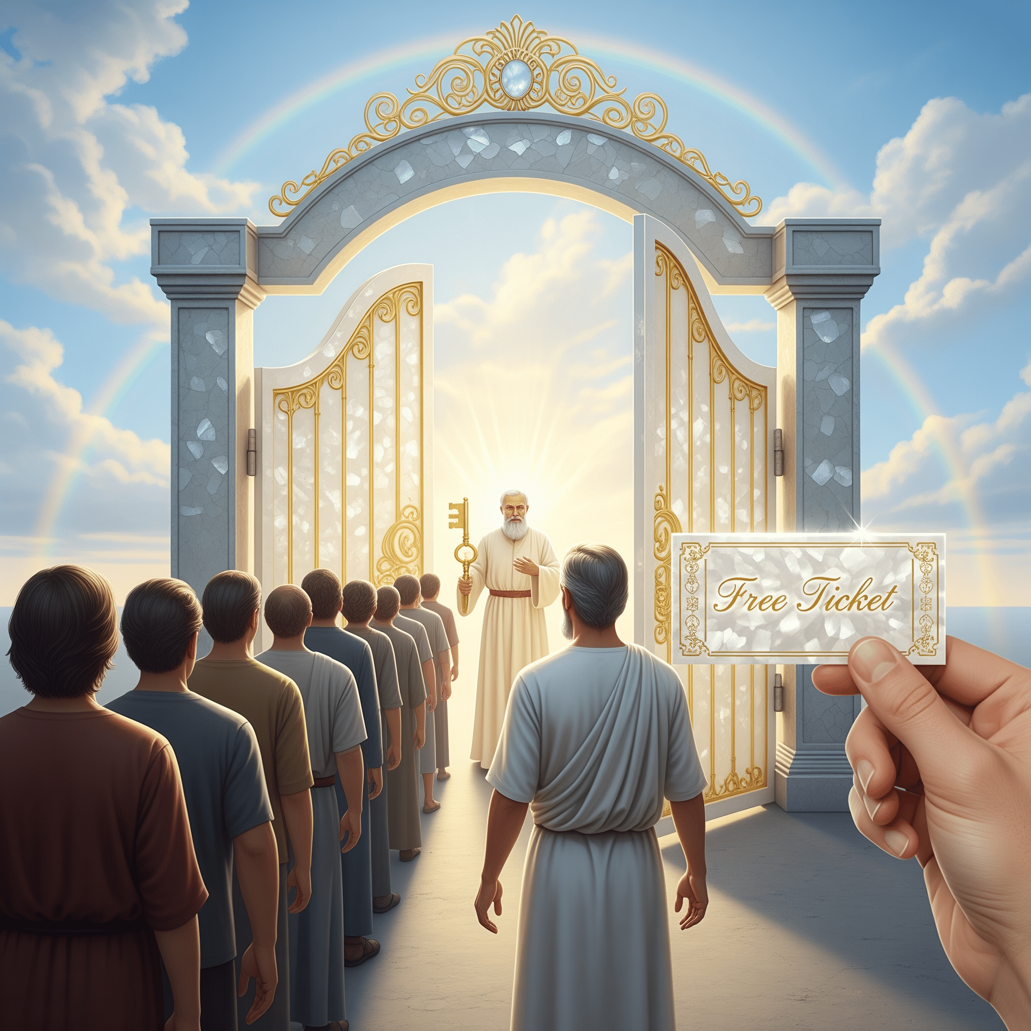 "The entrance to Heaven is completely guaranteed!!"